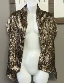 Dennis by Dennis Basso Brown Snakeskin Scarf-OS