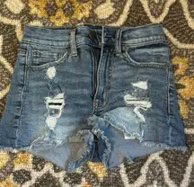 Aeropostale high rise cropped jean shorts 