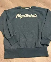 Fayettechill Blue Long Sleeve Crewneck Size Small