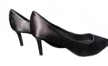Aquatalia Women's Black Satin Pumps, size 8.5