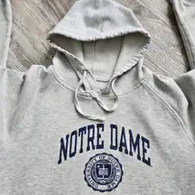 Champion Sweatshirt Vintage Jr XL Notre Dame Fighting Irish Hoodie Gray Academia