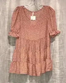 Peach Spotty Dot Blouse.