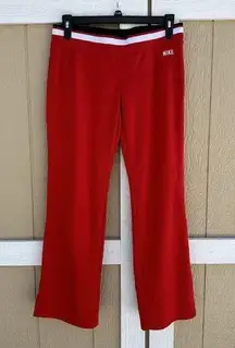 Nike Vintage Y2K  Red Pull On Track Athletic Pants Gray Tag Size Large 12/14