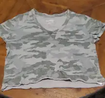 Universal Thread Green Camo Crop Top