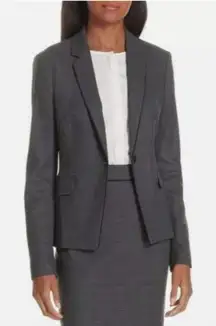 Boss Hugo Boss Blazer Womens Small Black White‎ Check Jorita Suit Jacket Wool