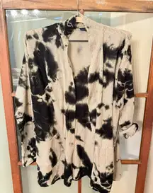 Daytrip Black and Tan Tie-Dye Cardigan - Size Small
