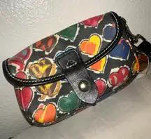 Dooney & Bourke Multicolor Hearts Wristlet – Rare Y2K 2005 Vintage