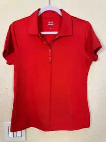 Izod Red Cool Fx Polo Shirt Med