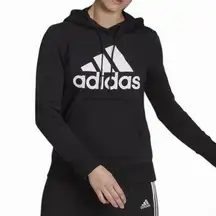 Adidas Women's Black Badge of Sport Overhead Pullover Fleece Hoodie- size Small