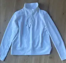 White Quarter-Zip Pullover