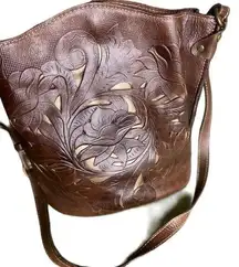 Patricia Nash #100  Lavello Cutout Tooled Bucket Bag