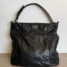 Coach Madison Isabelle Black‎ Pebbled Leather Shoulder Hobo Bag A1373-21224