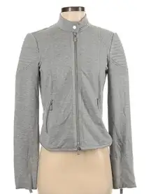 W by Worth Knit Chic Grey Moto Zip Jacket Women’s Size 2 XS