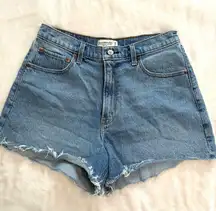 Abercrombie High-Rise 90s Relaxed Cutoff Shorts