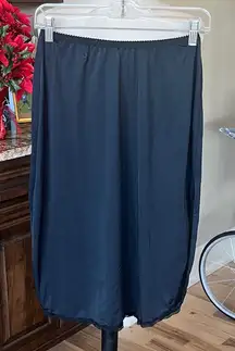 Vintage Black Nylon Half Slip Wonens Medium
