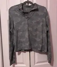 Grey camo quarter zip