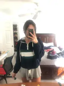 Colorblock Cropped Windbreaker