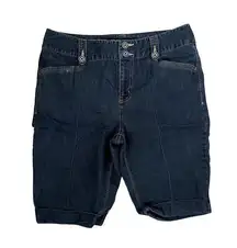 Cato black denim dark wash jean shorts casual classic summer pants pockets