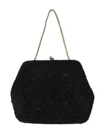 Bags By Josef Evening Clutch Purse Black Beaded Vintage Japan‎ Small 7 “
