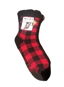 NWT MUK LUKS BUFFALO PLAID CABIN SLIPPER SOCKS