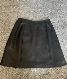 Jaqueline Ferrar Leather Skirt