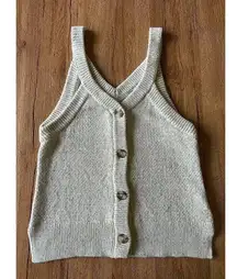 Madewell Rainbow Marbled Wakefield Button Front Sweater Tank XS