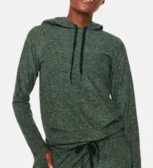 Outdoor Voices CloudKnit Hoodie Green Activewear Athletic Athleisure Gym Lounge