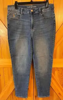 US POLO ASSN HIGH-RISE Skinny Jeans Med Wash size 17 (3495) Read