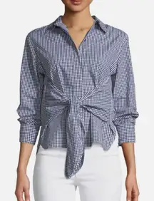 Rag & Bone Navy and White Gingham Shirt
