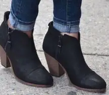 RAG + BONE Margot Black Waxed Suede Boots Size 9.5