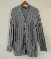 Merokeety 🦋  Grey Duster Cardigan Sweater Comfy Cozy Fall Winter XL