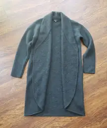 James Perse Dark Gray 100% Cashmere Knit Soft Cozy Long Open Cardigan Size 3