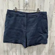 Boden Navy Blue 4” Preppy Pockets Shorts Size 12 Cotton Modal