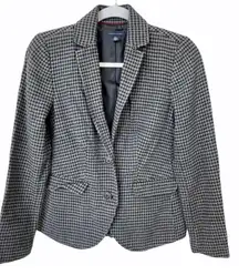 Wool Houndstooth Blazer