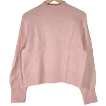J. Crew Rollneck sweater in‎ Supersoft yarn Heathered Peony Pink XS NWT