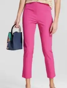 A New Day‎ Size 17 R Pink Capri Pants Side Zip Skinny Ankle High Rise Fitted Hip