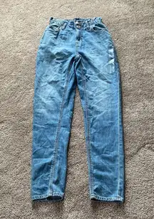 NWT American Eagles Paperbag Waist Mom Jeans SIZE 00 - LONG