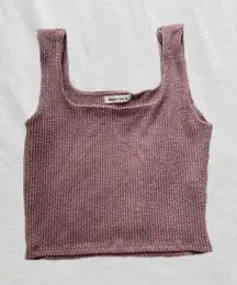 light pink mauve ribbed textured tank top