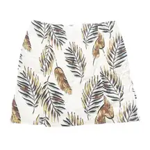 Kittenish Palm Leaf Linen Skirt Sz L