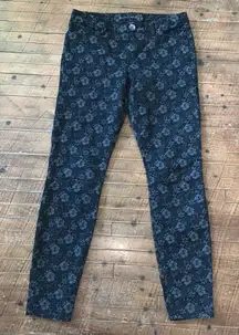 Banana Republic 27 black & gray brocade normcore jeans