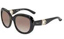 SALVATORE FERRAGAMO Gradient smoke oval sunglasses 🦋