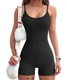 NWT Black Bodysuit Shapewear Unitard Small Jumpsuit