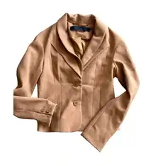 Lamb Women's Beige Polyester Long Sleeve Two Button Style Blazer Jacket‎ Size 2