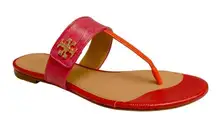 Tory Burch Pink Orange Kira Thong Sandals Sz. 7