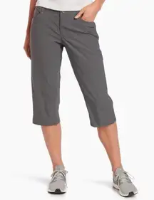 Kuhl Women’s Sz 12 Trekr Kapri Cropped Pants in Charcoal Gray