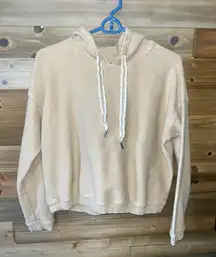 Hooded Ribbed Crop Sweater