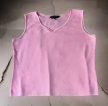 Ming Wang Tank Top Women's Size X-Large Knit Pink