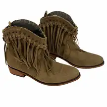Womens Liberty Black Fringe leather western Boots