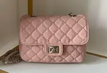 Pink studded shoulder bag