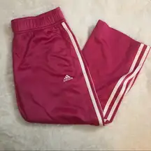 Pink Adidas Capri Length Vintage Track Pants Size Small